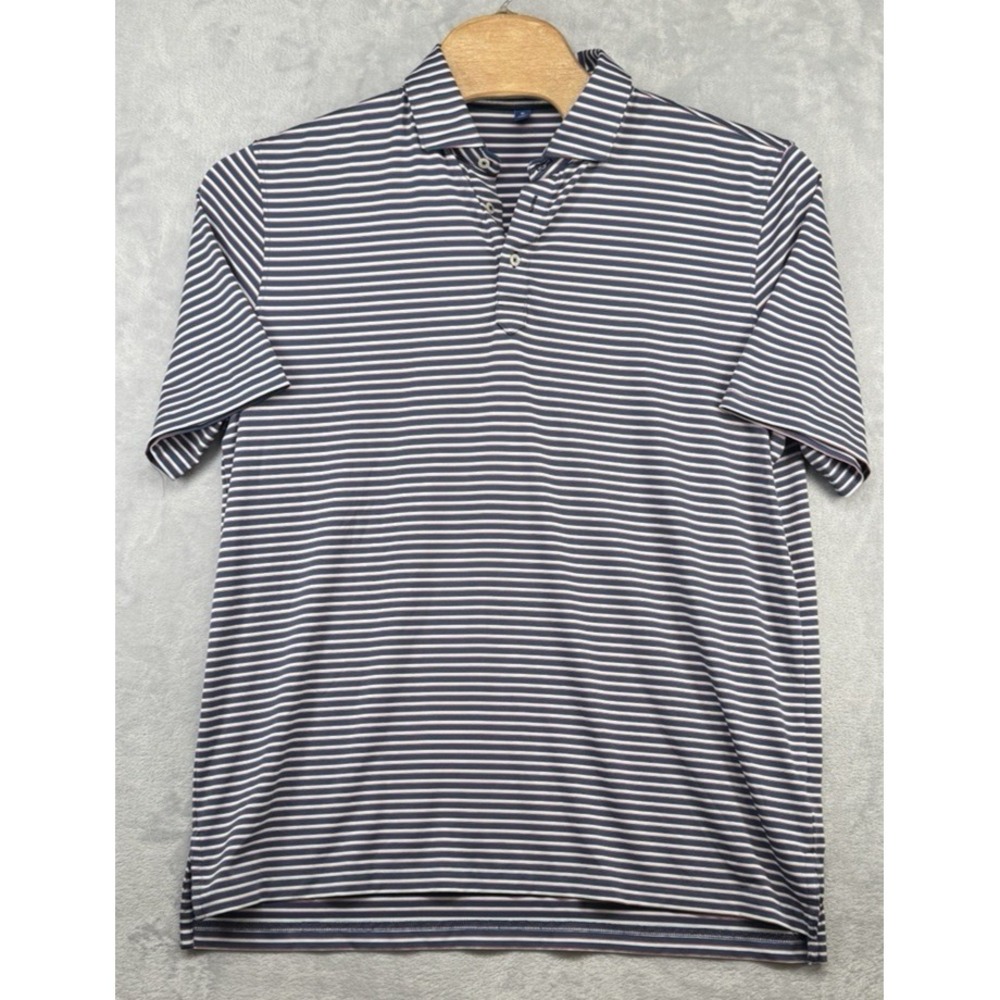 Stitch Golf Shirt Multicolor Striped Polo Performance Pocket Men's Size XL EUC